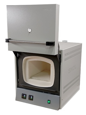 SNOL 13/1100 LHM01, 13 Litre, 1100C, Laboratory Muffle Furnace, with chimney & over-temperature protection (OTP2)