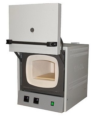 SNOL 8.2/1100 LHM01, 8.2 Litre, 1100C, Laboratory Muffle Furnace, with chimney & over-temperature protection (OTP2)