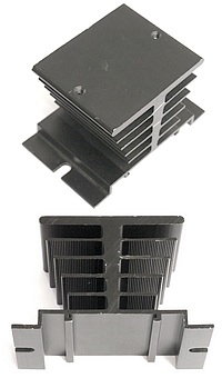 Low Cost Heat Sink & DIN Rail Adaptor for SSRs, 40A
