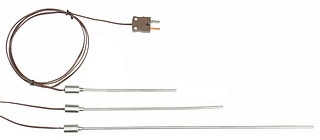 Type T MI Thermocouples,  3mm dia, 1m PTFE lead with mini plug 